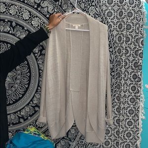 cream cardigan